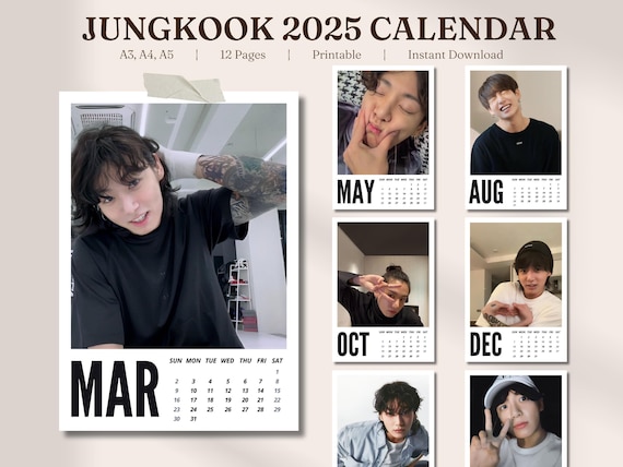 BTS Jungkook Photo Calendar 2025 & 2026 K-POP 202404 | eBay