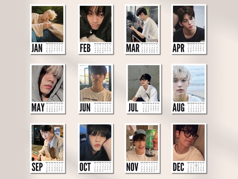 Txt Soobin Calendar 2024 A3, A4, A5 PDF Txt Digital Calendar Desk and