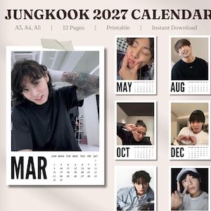 Bts Jungkook Calender - Etsy