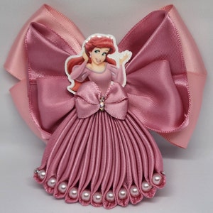 Disney Princess Ariel Hair Bow, Disney Bow, Princess Bow, Ariel Bow, Girls Hair Bow, Hair Clip, Ribbon, Magical Hair Clip, Headband, mermaid