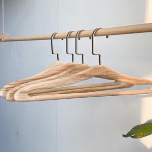 Wood Clothes Hangers, Minimalist Wooden Hangers, Rustic Coat Hanger, Household Clothes Hanger, Housewarming Gift