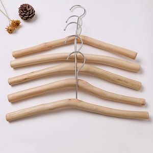 Wood Clothes Hangers, Natural Wooden Hangers, Rustic Branch Coat Hanger, Household Clothes Hanger, Housewarming Gift