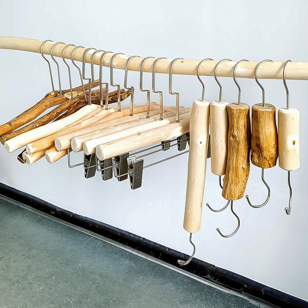 Handmade Wooden Branch Clothes hanger,Natural Wood S Hook , Solid wood Coat Hangers , Housewarming gift