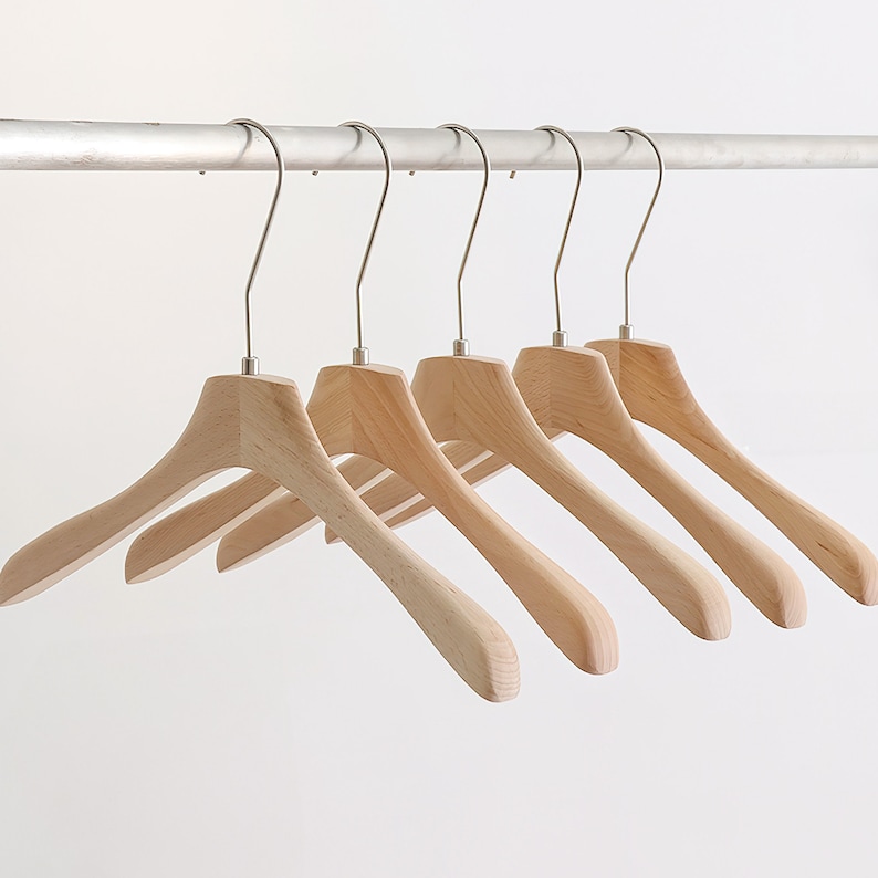 Handcrafted Beech Wood Hangers Nonslip Wooden Hangers for Etsy