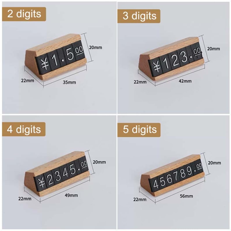 Retail Display Numbers Price Tag Stands With Digit Labels,price Display