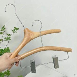 Solid Wood Children&#39;s Hanger, Anti-Slip Kids&#39; Pants Hanger, Wooden Clothes Hanger for Clothing Stores, Wardrode, Closet
