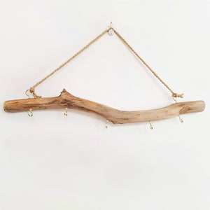 15-Inch Natural Wood Branches Wall Hanging, Wooden Hooks For Key,Wall Decor