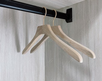 Deluxe Camphor Wood Hanger for Suits and Coats, Durable Suit and Coat Hanger, Elegant Closet Accessory, Retail Display Wooden Hanger