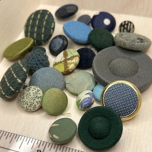 Vintage + Antique Buttons Fabric Covered