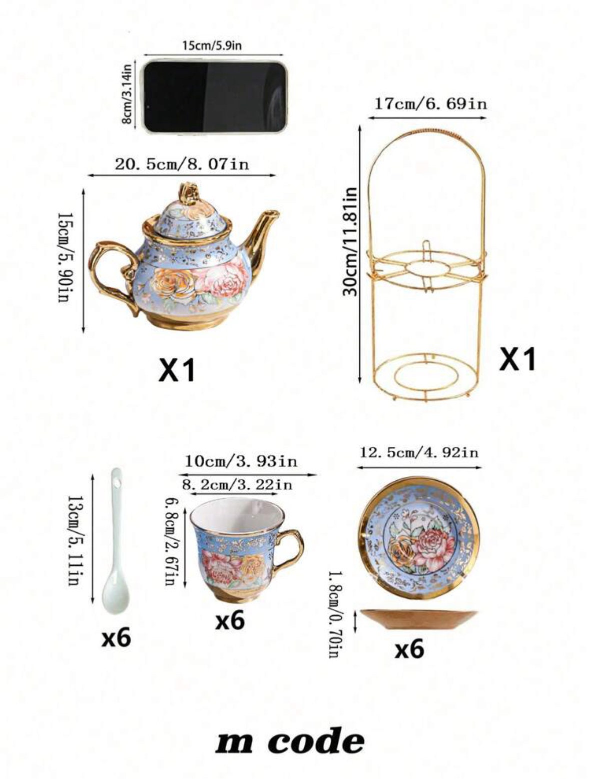 European Style Ceramic Coffee Cup & Saucer Set, Afternoon Tea Set