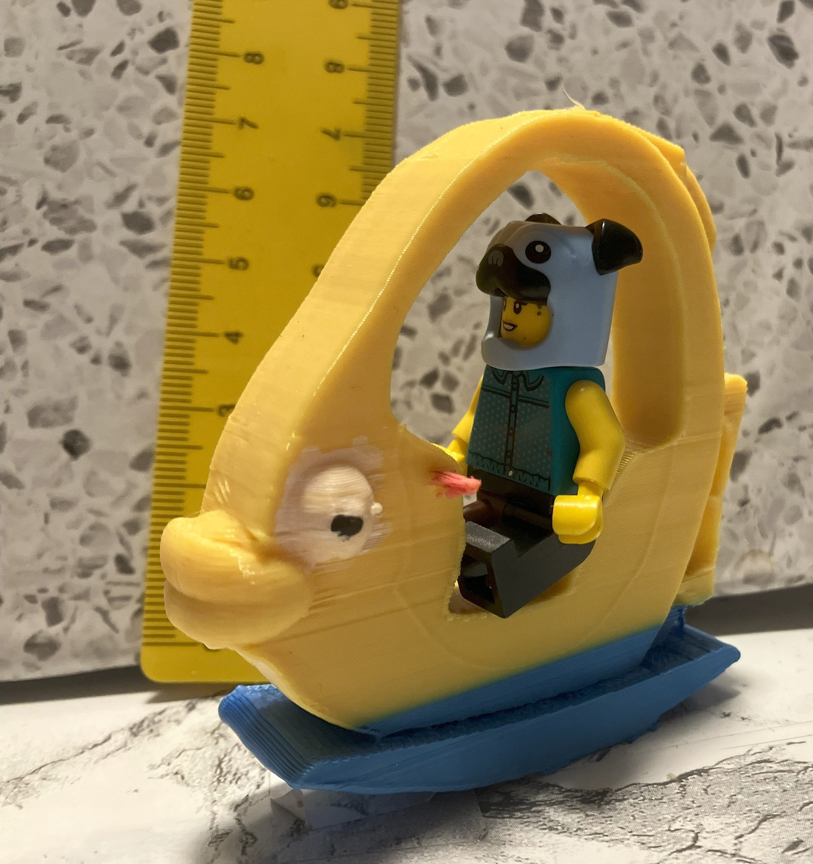 Vintage Miniature Step 2 Rocking Yellow Angel Fish Rocker Ride on ...