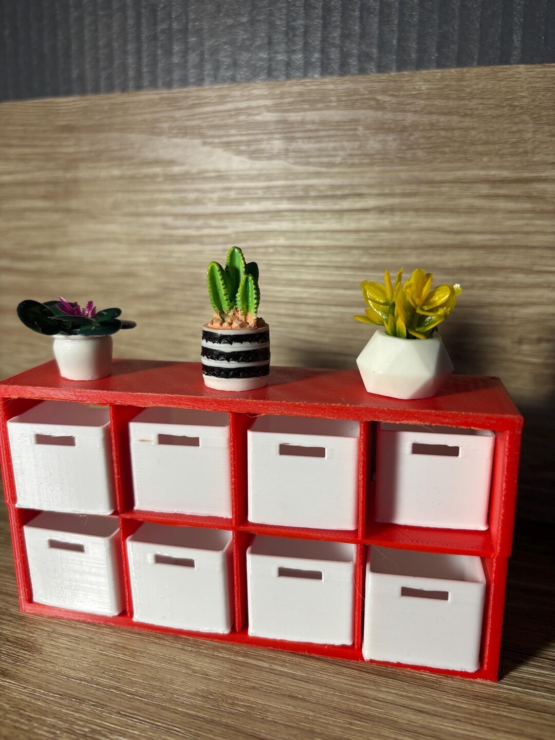 Miniature Storage Unit, 2x4 Red With 8 Storage Boxes - Etsy