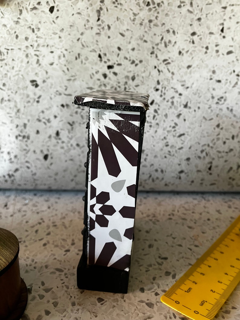 Miniature Wood Tall Dresser Black Chalk Paint With Sealer for