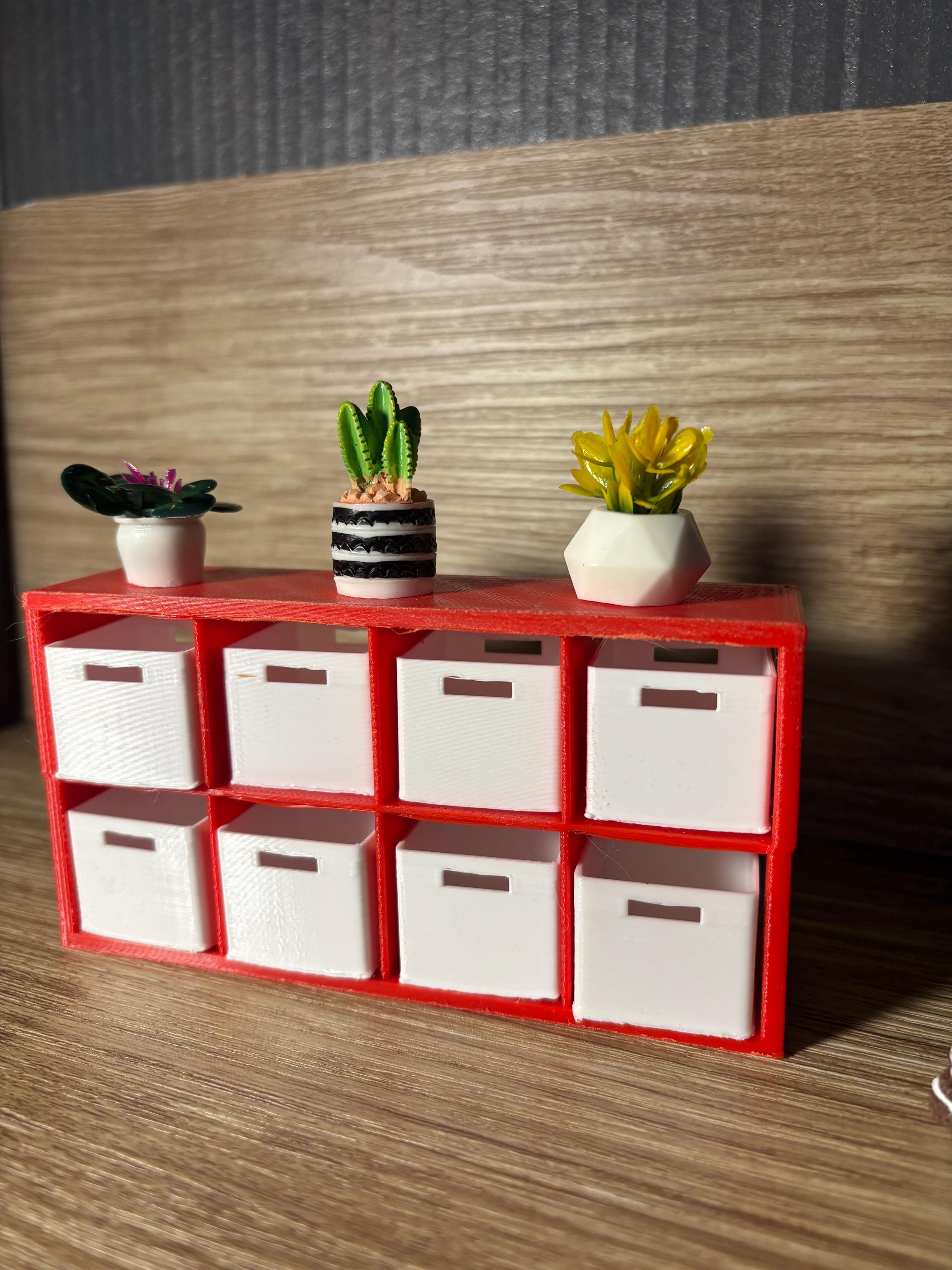 Miniature Storage Unit, 2x4 Red With 8 Storage Boxes - Etsy