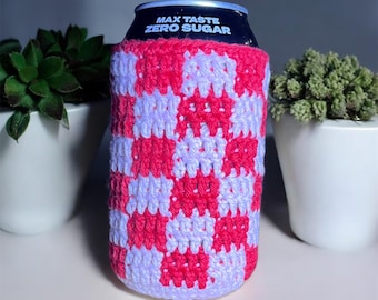Patrón de soporte para manta/almohada a cuadros de crochet