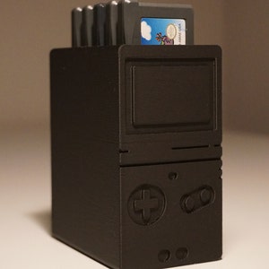 GBA カートリッジ ホルダー、ゲームボーイ アドバンス カートリッジ スタンド、GBA カートリッジ スタンド、ゲームボーイ ゲーム ホルダー、最大 5 個のカートリッジを保持 (STL ファイルのみ)