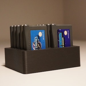 GBA Cartridge Holder, Gameboy Advance Cartridge Stand, GBA Cartridge Stand, Gameboy Game Holder, Holds Up to 10 Carts (STL File Only)