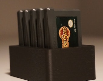 GBA Cartridge Holder, Gameboy Advance Cartridge Stand, GBA Cartridge Stand, Gameboy Game Holder, Holds Up to 5 Carts (STL File Only)