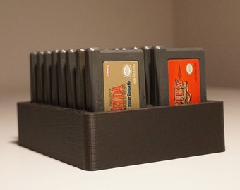 GBA Cartridge Holder, Gameboy Advance Cartridge Stand, GBA Cartridge Stand, Gameboy Game Holder, Holds Up to 16 Carts (STL File Only)