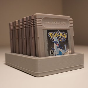 GB Cartridge Holder, Gameboy Cartridge Stand, GB Cartridge Stand, Gameboy Game Holder, Holds Up to 8 Carts (STL File Only)