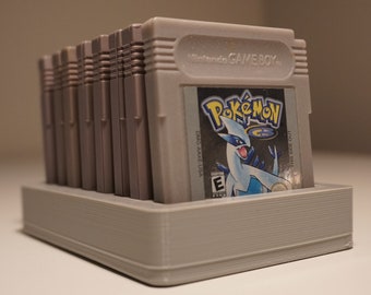 GB Cartridge Holder, Gameboy Cartridge Stand, GB Cartridge Stand, Gameboy Game Holder, Holds Up to 8 Carts (STL File Only)