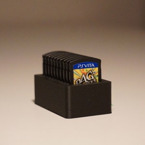 PS Vita Cart Holder, Vita Cartridge Holder, PS Vita Game Holder, Holds Up to 10 Carts (STL File Only)