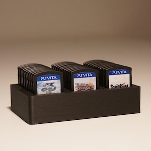 PS Vita カートリッジ ホルダー、Vita カートリッジ ホルダー、PS Vita ゲーム ホルダー、最大 30 個のカートリッジを収納可能 (STL ファイルのみ)