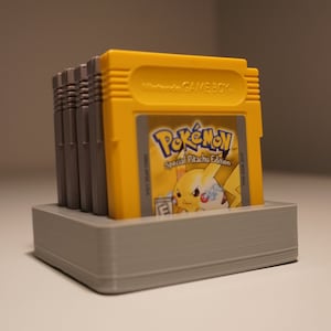 GB Cartridge Holder, Gameboy Cartridge Stand, GB Cartridge Stand, Gameboy Game Holder, Holds Up to 5 Carts (STL File Only)