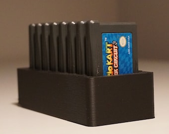 GBA Cartridge Holder, Gameboy Advance Cartridge Stand, GBA Cartridge Stand, Gameboy Game Holder, Holds Up to 8 Carts (STL File Only)