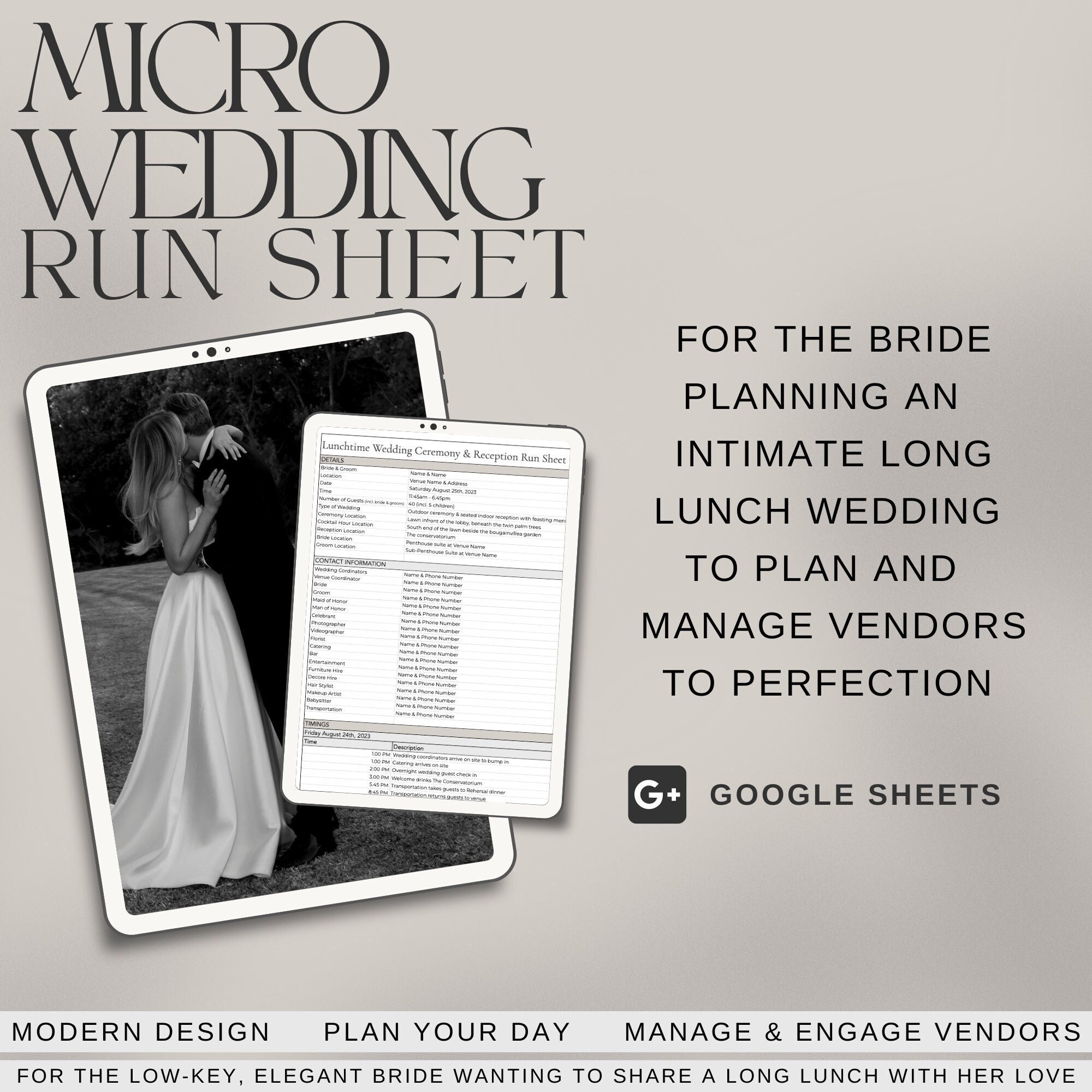 Micro Wedding Timeline Run Sheet Planner Google Sheet Etsy Australia Micro Wedding Timeline Run Sheet Planner Google Sheet Etsy Australia