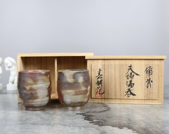 Bizen ware Ceramic Japanese Tea Cups Vintage Ceramics Japanese Pottery