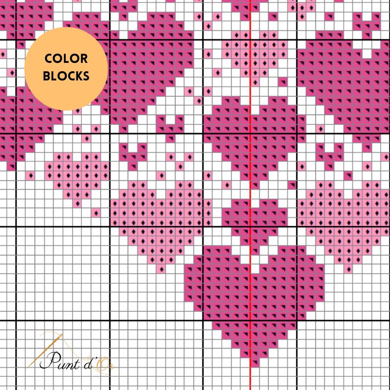 Tested Pattern Pink Pink Heart - Cross Stitch Pattern - Instant Download PDF - Pattern ...