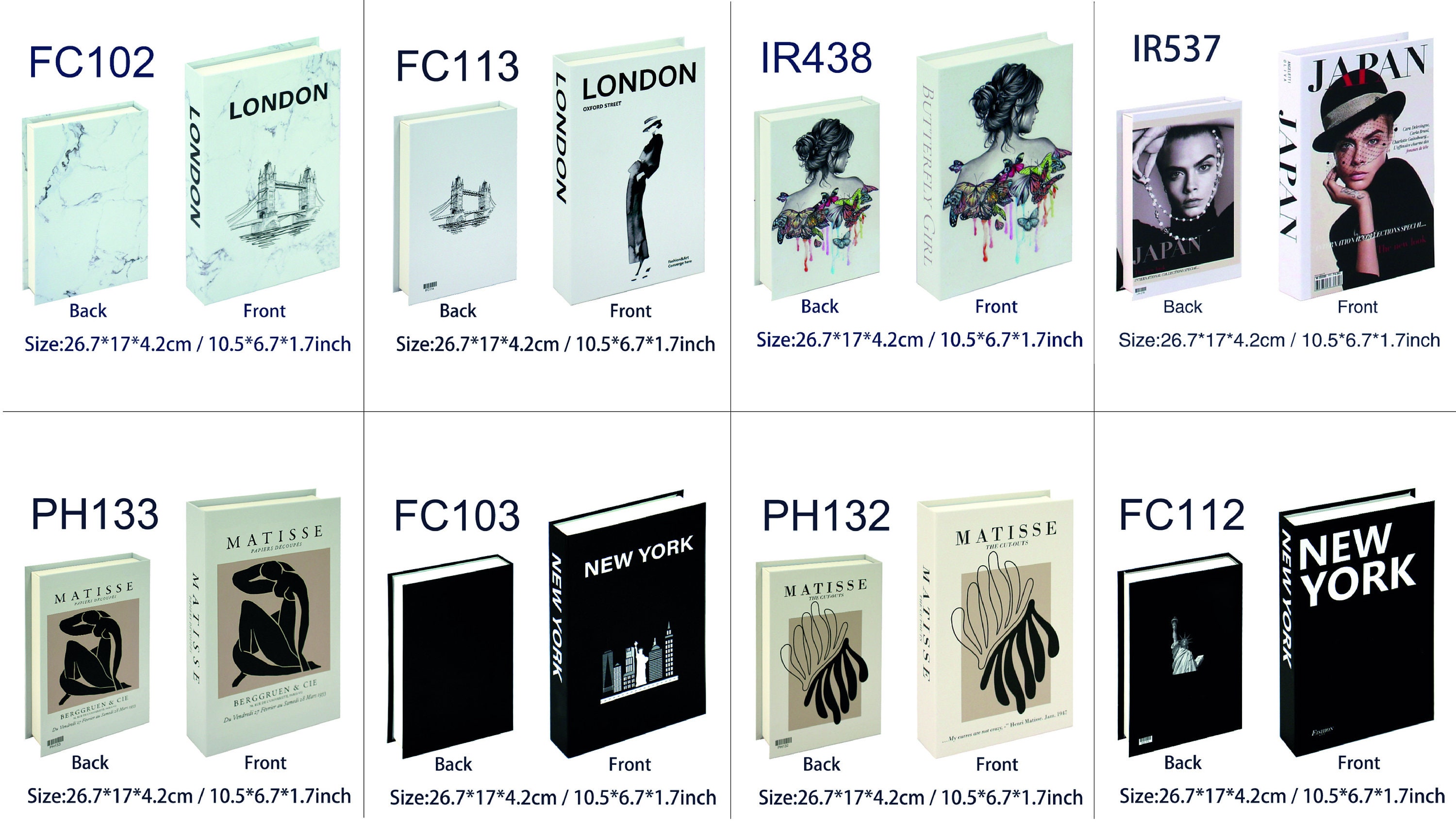 Fashion Fake Books for Decoration Luxury Decorative Book Etsy Australia