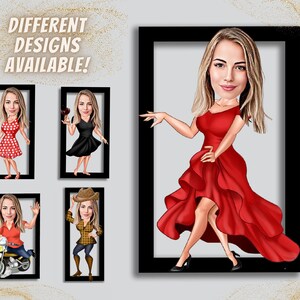 Cornice per foto tagliata al laser personalizzata per lei, regalo di compleanno personalizzato per lei, regalo migliore amica, regalo madre sorella, cartone animato da foto, arte fotografica