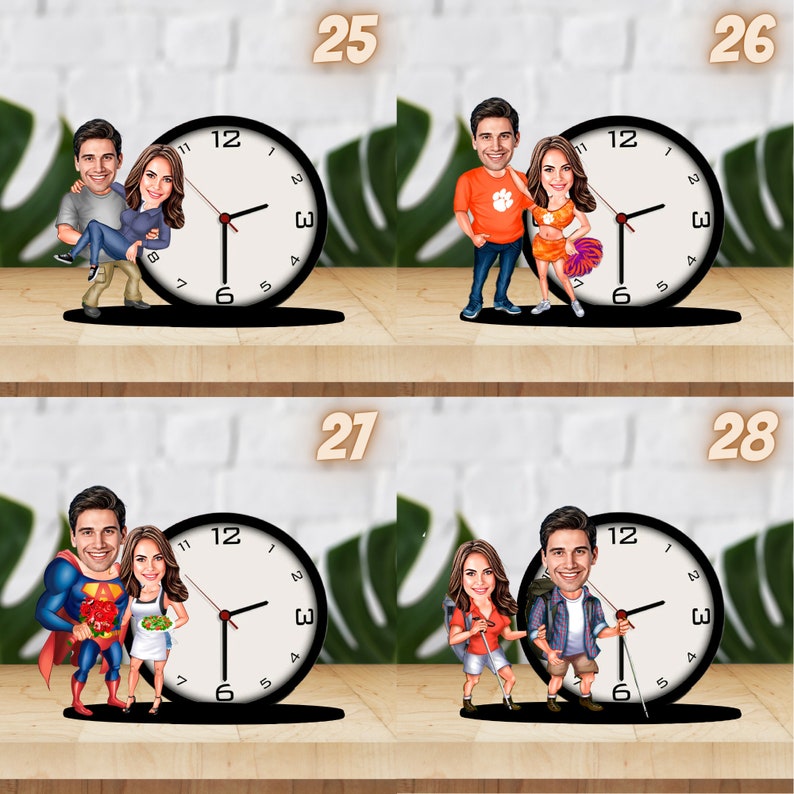 Personalized Wood Desk Clock, Custom Alarm Clock, Clock With Photo ...
