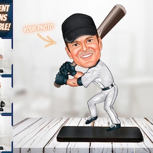 Caricatura di baseball personalizzata personalizzata: regalo sportivo unico per gli appassionati di baseball