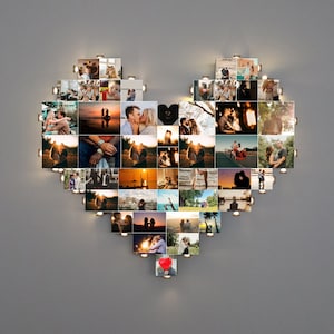 Personalisiertes Fotoalbum 10 Jahr Jahrestag Geschenk für sie Benutzerdefiniertes Fotoalbum für Baby Herzform Valentinstag Geschenk Trendy Wohnkultur Wandkunst