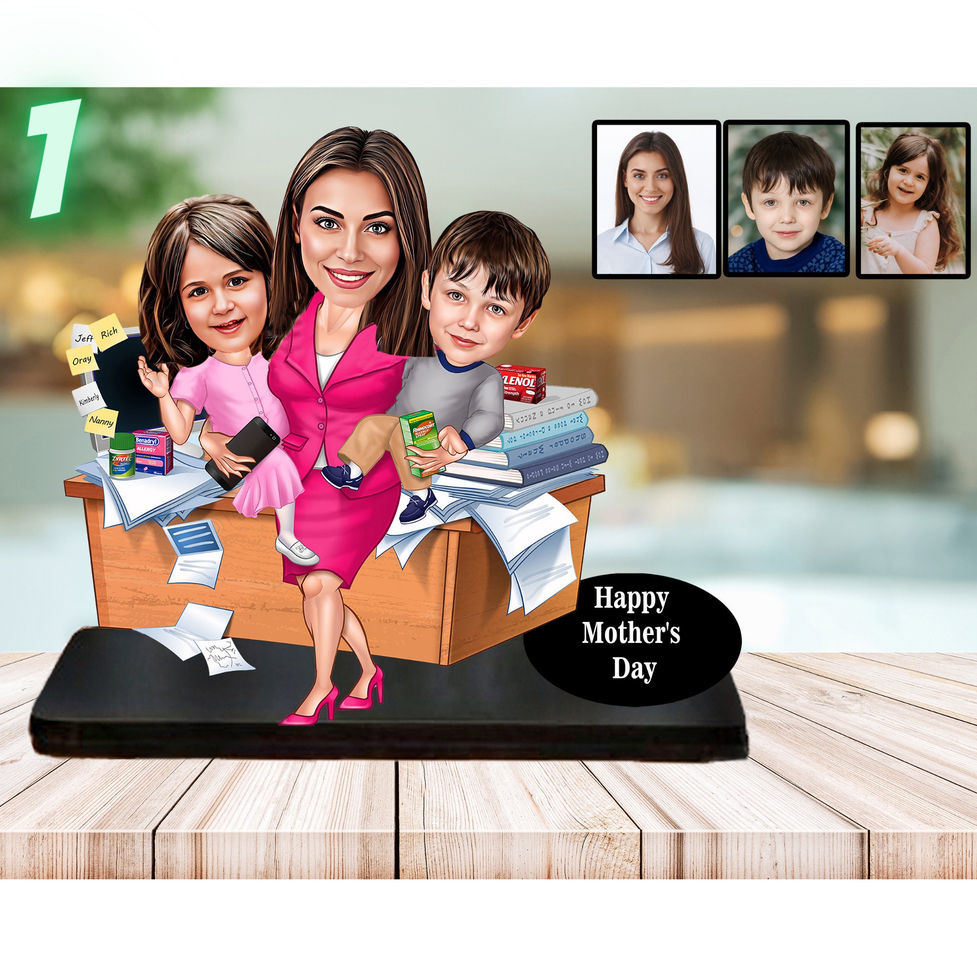VEELU Statuette Personalizzate con Foto 3D, Festa Della Mamma Idee