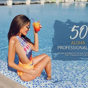50 Aloha LUTs Pack, Cinematic film tones for your photos & videos, Color grading LUTs, Premiere Pro, Final Cut Pro