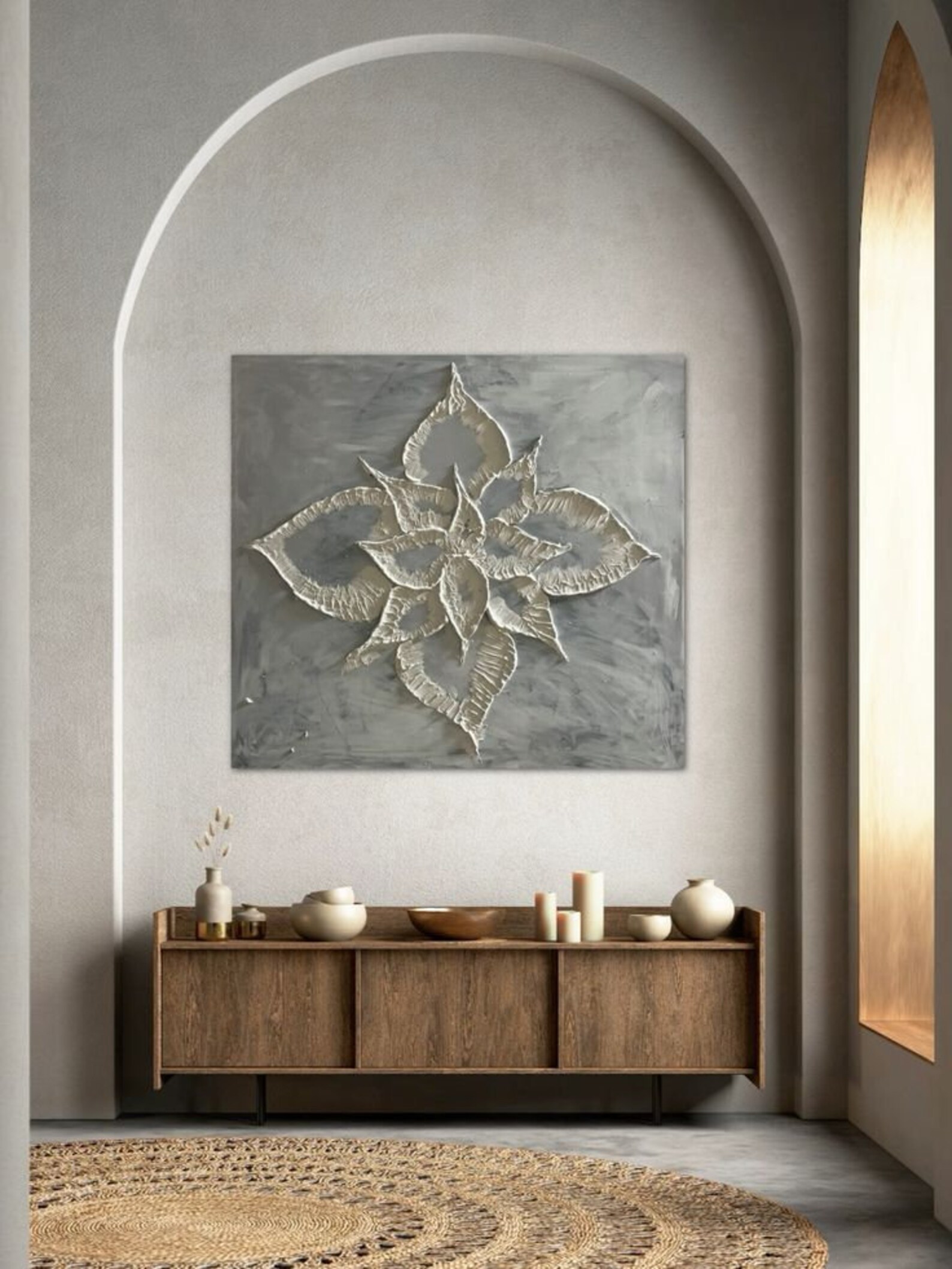 Extra Large Textured Abstract Flower Painting - Etsy