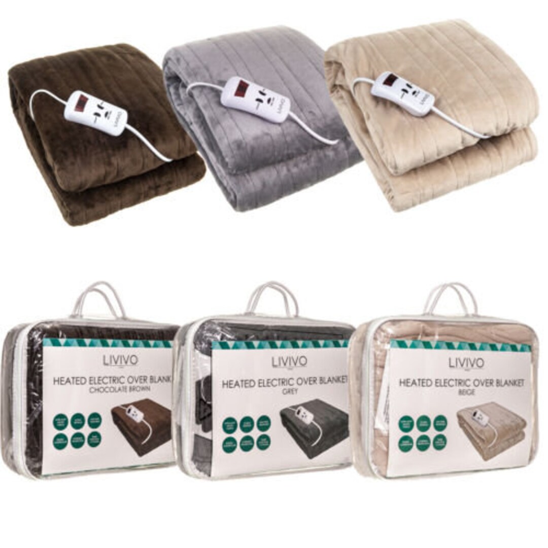 Heated Throws Electric Over Blanket Digital Control Large Warm Etsy