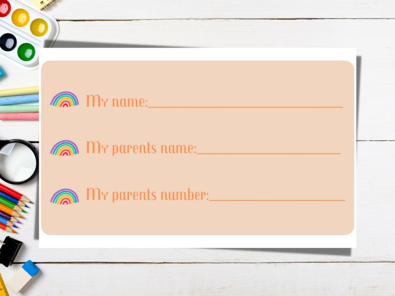 Orange Pastel Rainbow Play Date Cards Digital Download Play Invitations ...