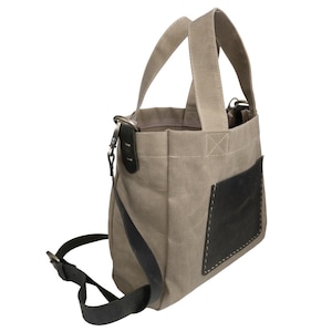 Waxed Canvas Bag,Tote Bag, Canvas Tote Bag,Tote Bag for Woman With Leather Shoulder