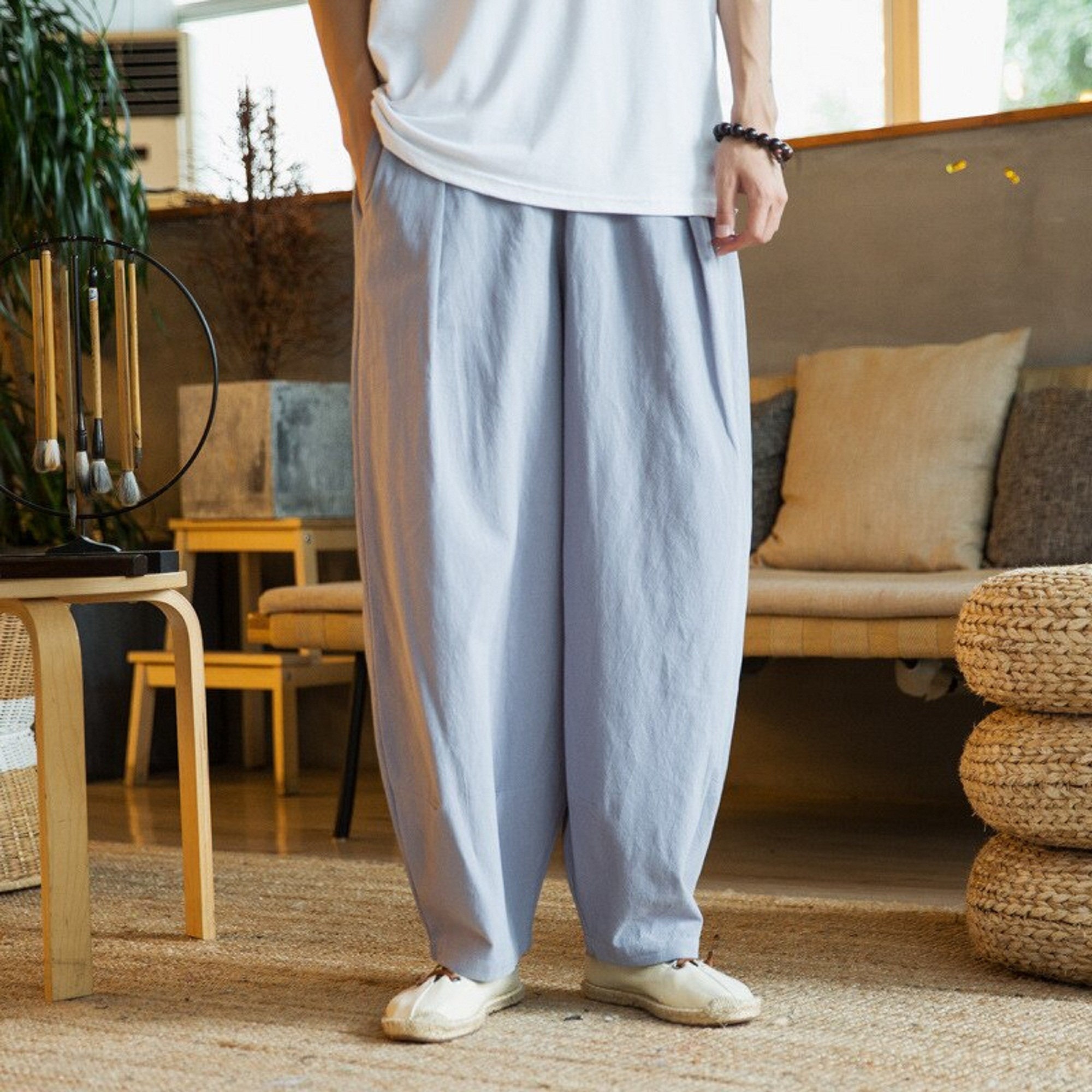 Tailored Fit Pure Linen Trousers