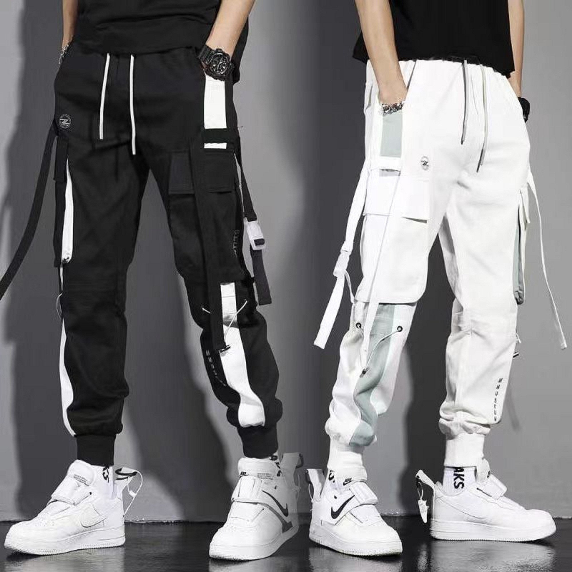 Wholesale Hip Hop Joggers Cargo Pants For Men Block Hit Color Pocket Track  Pants Male Trousers Sweatpants Letter Ribbons Casual From malibabacom