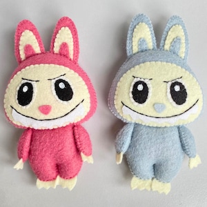 Custom Labubu Doll, Handmade Lafufu, Soft Plushie, Kawaii Felt Animal, Cute Stuffed Toy, Gift for Kids, Labuba Felt Doll