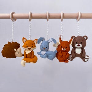 Woodland Baby Play Gym Toys, Baby Gym Hanging Toys, Montessori Toys, Sensory Toys, Baby Shower Gift