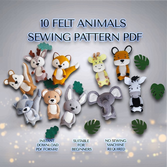 Free felt animal patterns on sale