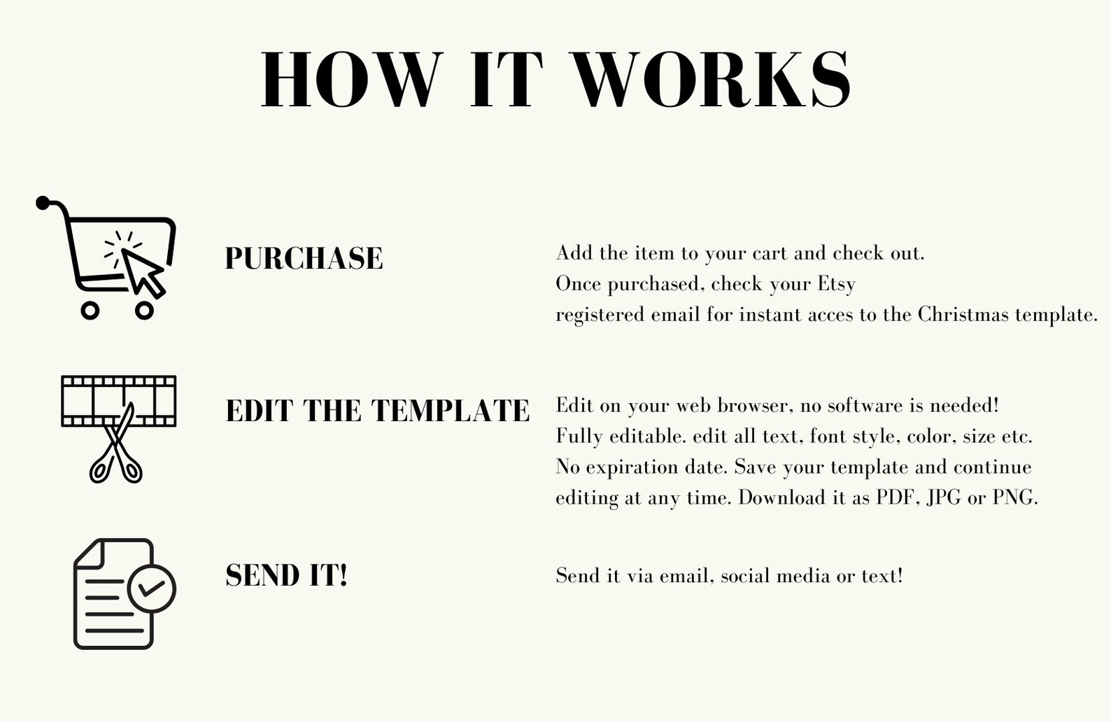 Digital Birthday Card Template With Photo, Party Card Template