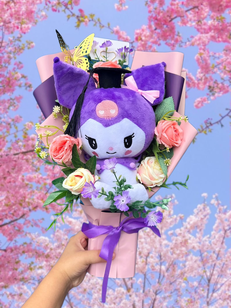Kuromi Graduation Plush Bouquet Etsy